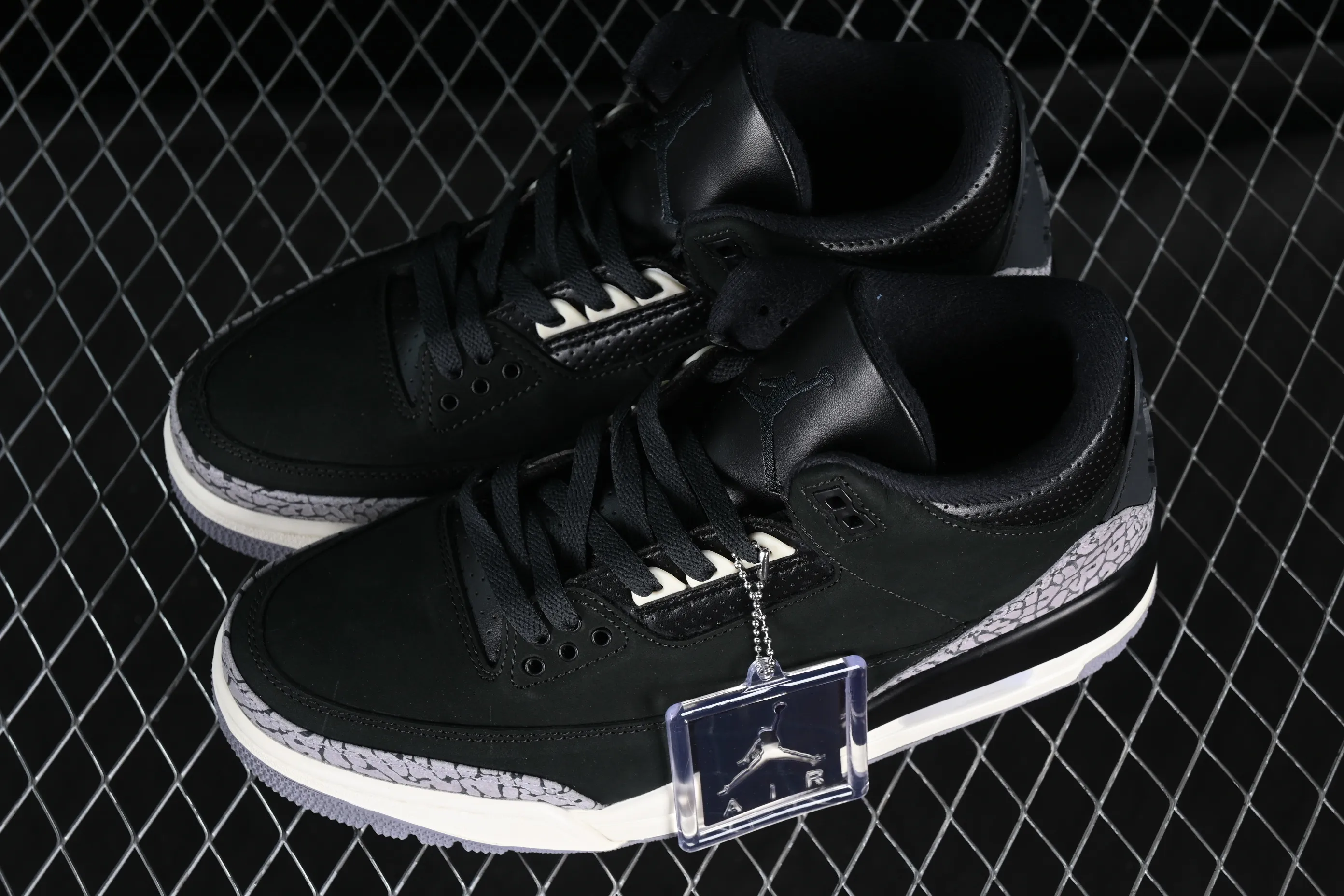 All categories Air Jordan Jordan series basketball shoes Air Jordan 3 L version Air Jordan 3 Retro "Off Noir" AJ3 Joe 3 old black cement CK9246-001